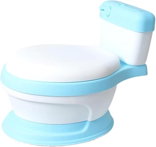 Ladfrol子供用ビデ、男の子と女の子の赤ちゃん用小便器スツール、赤ちゃん用おまる小便器おまる、子供用シミュレーショントイレ、洋式便座トレーニングシート赤ちゃん6ヶ月?6年練習シート (ブルー)