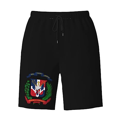 ROHKAO Dominican Republic Swim Trunks Man Quick Drying Swim Suits Mesh Lining with Pockets Board Shorts