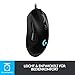 Logitech G403 HERO Gaming-Maus mit HERO 25K DPI Sensor, LIGHTSYNC RGB, geringes Gewicht von 87g und optionales 10g Gewicht, geflochtenes Kabel, PC/Mac - Schwarz