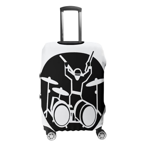 Carry on Luggage Cover Drummer Suitcase Covers for Luggages Tsa Approved Travel Luggage Sleeve Protector Elastic Suitcase Protector Anti-Scratch Washable Fits 19-30 Inch Case -S4