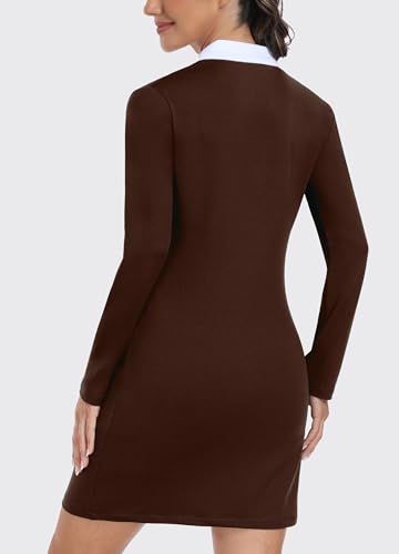 Image of Hiverlay Golf Dresses for Women with Shorts and Pockets, V-Neck Short Sleeve Tennis Dress, Workout Athletic Dresses