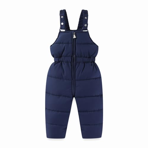 Girls Boys 2pcs Snowsuit, Infant Toddler Kids Winter Warm Hooded Down Jacket Coat + Suspenders Girl Coat Size 8 104