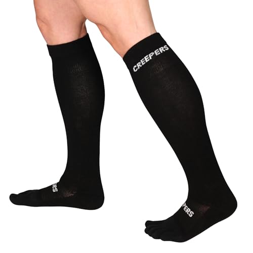 Creepers Merino Wool Over the Calf Toe Socks –...