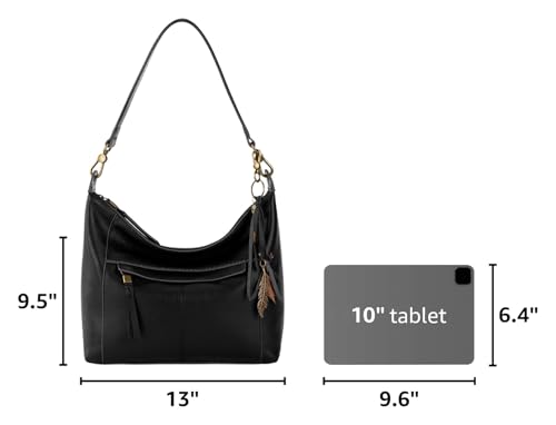 Image of The Sak Alameda Hobo Bag - Premium Large Leather Women's Handbag for Everyday & Travel - Durable Purse With Zipper Pocket