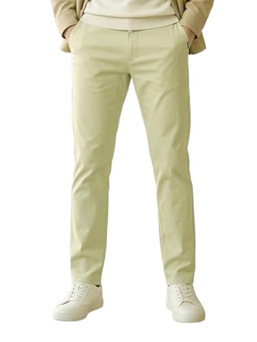 Image of Urbano Fashion Men's Cotton Light Weight Non-Stretch Slim Fit Casual Trousers