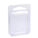 BULK PACKAGE: Made of polystyrene, these clamshells measure 1.75 x .5 x 2 inches (44.45 x 12.7 x 50.8mm). They are crystal clear and lightweight, which is great for showing off the contents. The package will include 100 containers. PLASTIC CLAMSHELL:...
