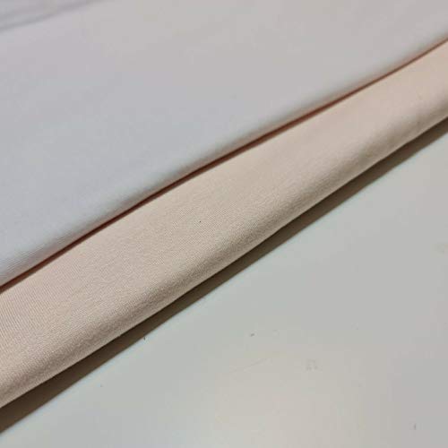 TEXTILE STATION Camiseta de punto elástico de algodón liso (blanco) para bebé, 58 %