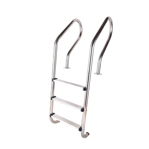 Escalera para piscina de acero inoxidable con 3 peldaños miniatura 1