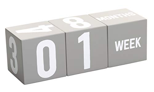 Image of Kate & Milo Baby Milestone Photo Props, Monthly Growth Markers, Baby Age Milestone Keepsakes, Gray Wooden Monthly Blocks, Baby Photo Prop