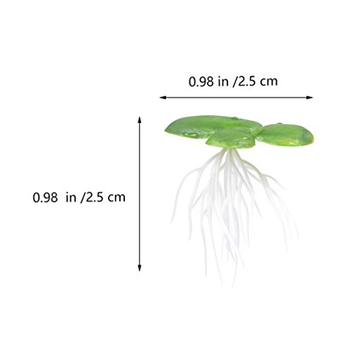 POPETPOP Pacotes de 2 Lentilha Artificial Planta Folhagem Artificial Flutuante Lagoa Decoração Paisa