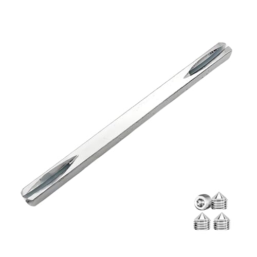 Lyivisk 8mm x 150 mm Vierkantstift für Drückergarnituren und Türgriffe, Vierkant Drückerstift 8mm für Türgriff, Drücker Vierkant aus Gehärteten Stahl mit 4 x M6 Schraube für Türschloss Innentür Lyivisk 8mm x 150 mm Vierkantstift für Drückergarnituren und Türgriffe, Vierkant Drückerstift 8mm für Türgriff, Drücker Vierkant aus Gehärteten Stahl mit 4 x M6 Schraube für Türschloss Innentür