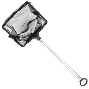 10cm Filet pour la pêche en Aquarium avec 16 à 40 cm Poignée Extensible, Aquarium Petit Épuisette, Télescopique Epuisette Aquarium Maille pour Aquariums Bassins Réservoir de Poissons【10 * 8CM】