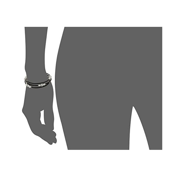 Fossil-Womens-Stainless-Steel-and-Genuine-Leather-Bracelet Fossil Women's Leather Bracelet, Color: Silver/Brown (Model: JA6068040)