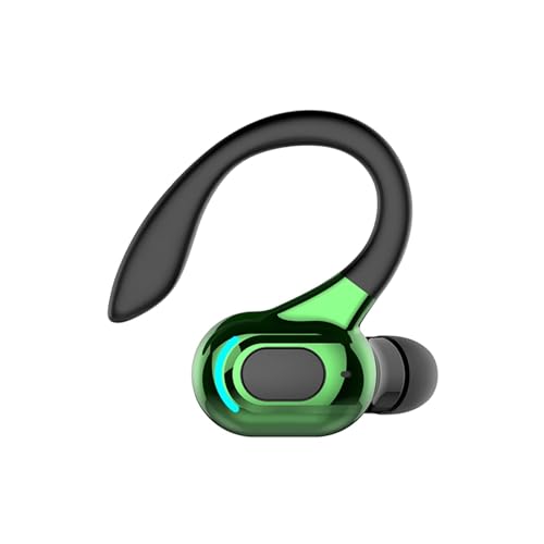 Wireless Earbuds with Earhooks Single Bluetooth Earpiece Sports Headphones Over the Ear Running Workout Wrap Around Earbuds 20H Long Battery Life Waterproof Noise Cancelling Headset for Android iOS