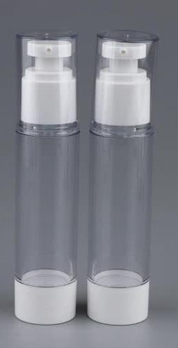 Airless Vacuum Pump Toiletry Travel Bottles, Airtight Makeup Cosmetics Refillable Plastic Dispenser Containers, Leak Proof, deal for Cream Foundation Gel Moisturizers(pack of 2,100ml)-image-47