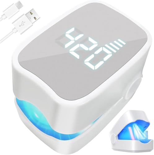 Lampada for unghie, dispositivo for unghie di aggiornamento con visualizzazione dell'ora Trattamento antifungino for unghie ad azione rapida da 7 minuti for più unghie dei piedi Unghie, luce a infraro