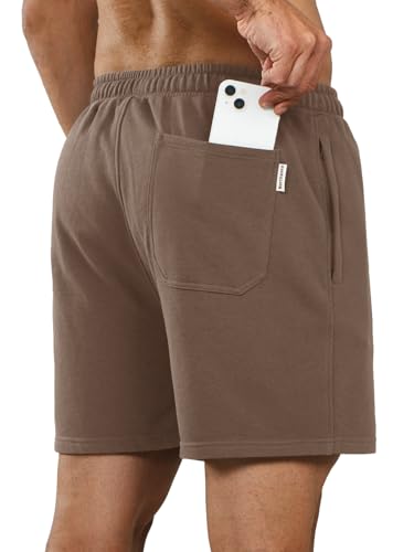 NORTHYARD Men's Cotton Sweat Shorts with Pockets Summer Casual