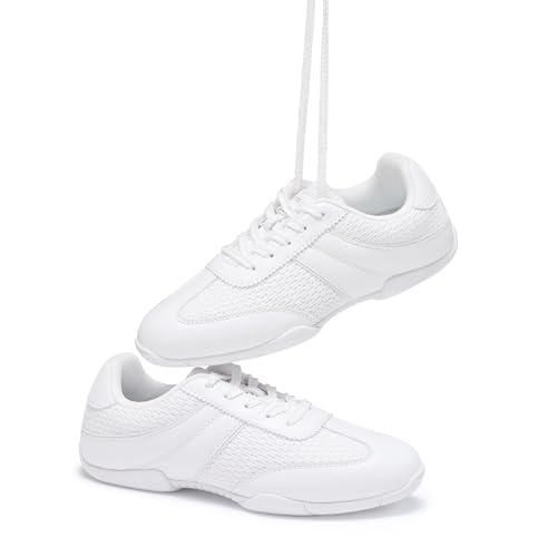 Stelle Cheer Shoes Women White Girls Cheerleading Shoes Competition Sneakers Training Breathable Lightweight Tennis SportsWhite 7MW