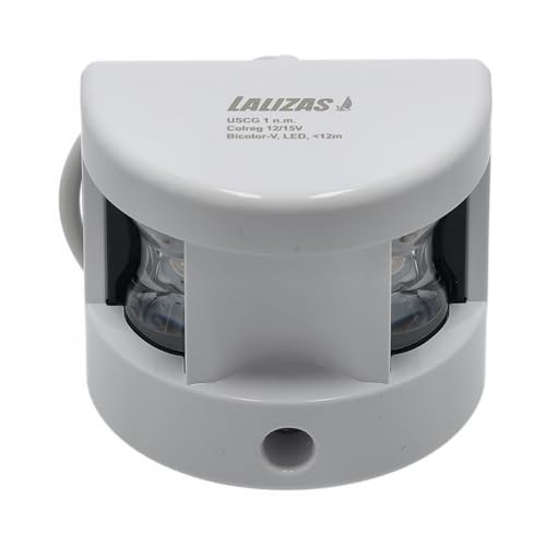 wellenshop Zweifarben - Positionslicht für Boote, Weiß, Lichtfarbe: rot und grün kombiniert
