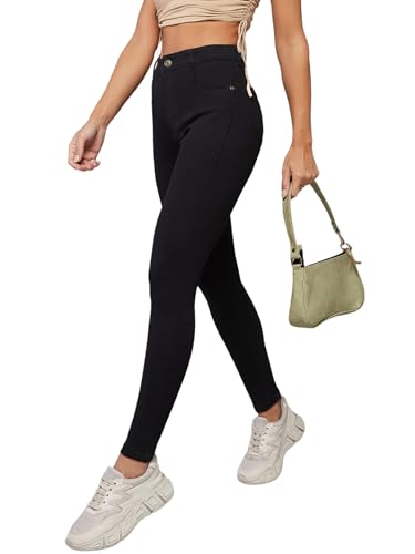 Image of Dolce Crudo Women's Skinny High Rise Bleached Cropped Stretchable Denim Jeans