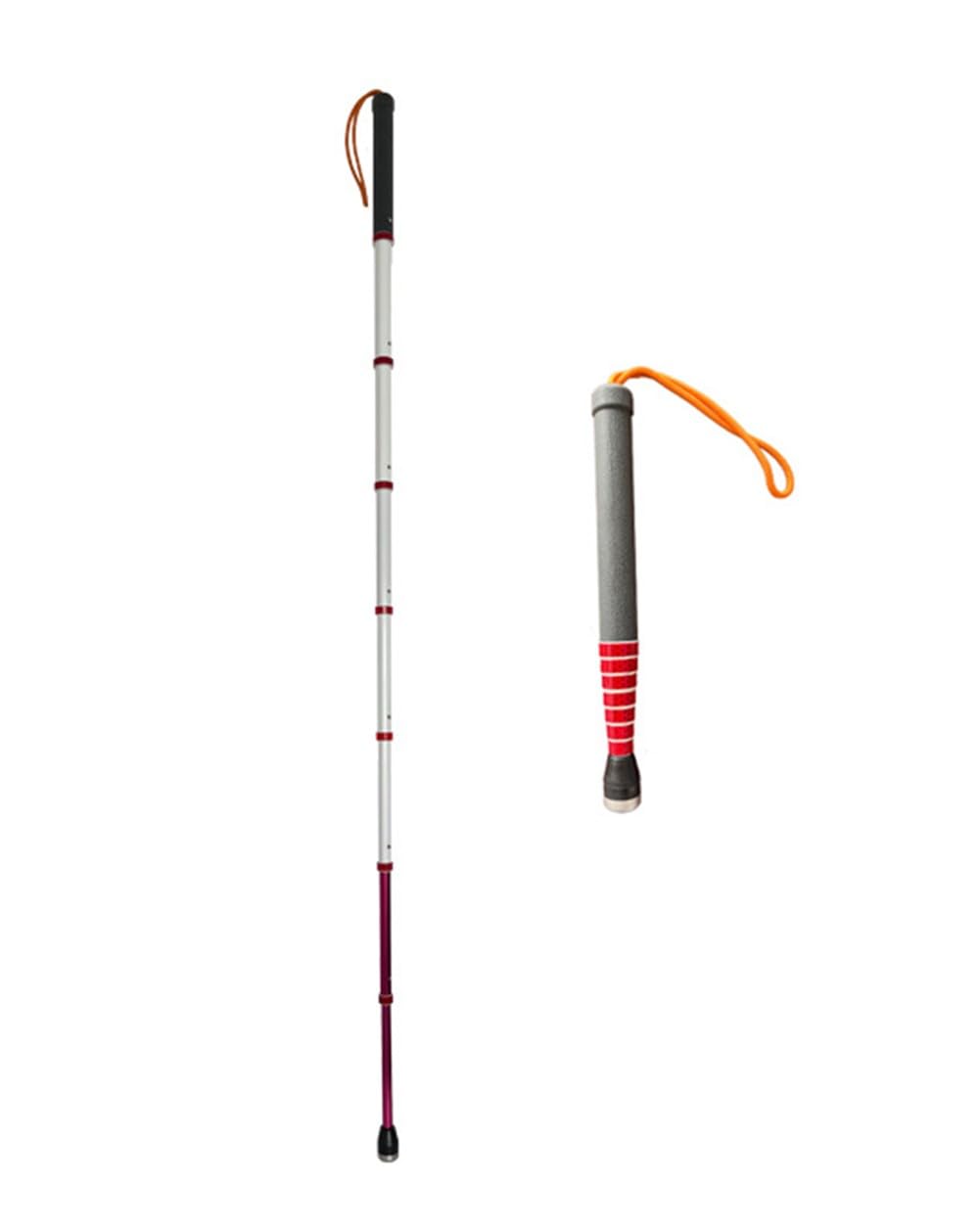 Bastone da passeggio telescopico Blind Cane con pellicola riflettente, guida per non vedenti, design leggero e resistente per una maggiore mobilità