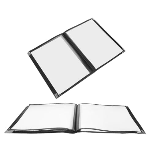 Porte-menus transparents POPETPOP résistants pages vues lot de 2