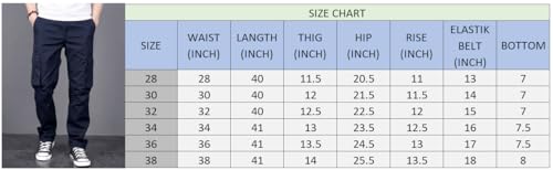 Image of Men's Casual Cargo Pants | Regular Fit Multi-Pocket Trousers-