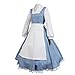 SIDNOR Beauty and The Beast Cosplay Costume Princess Belle Outfit Maid Dress Suit Ball Gowns (XX-Large)