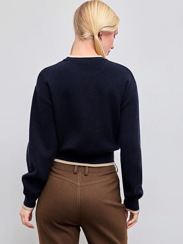 Image of CIDER Women's Fall Sweaters Long Sleeve Cute Sweaters Bear Graphic Crewneck Soft Knit Casual Cropped Pullover