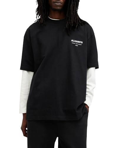 Image of AllSaints Men's Underground Oversized Short Sleeve Crew Neck Shirt