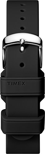 Timex TW7C08200 Two-Piece 18mm Black Silicone Quick-Release Strap