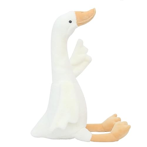 ZXMBEDDINGS 15.7" Goose Plush, Long Goose Neck White Stuffed Animal Christmas Swan Plush Toy - 15.7INCH - White