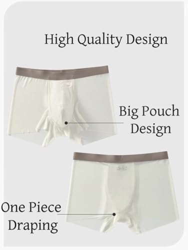 Men's Ice Silk Ultra-Thin Boxer Briefs Panties, Seamless Men Boxer Shorts U Bulge Underwear Breathable Underpants3