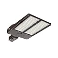 300W LED Parking Lot Light with Dusk to Dawn Photocell Adjustable Slip Fitter Mount LED Shoebox Light for Tennis Court Parking Lot Roadways ETL Certified 0-10V Dimmable 5000K 42000LM Dark Bronze 1PACK