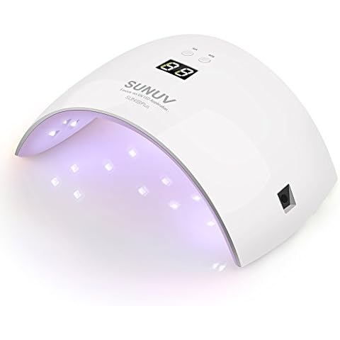 UV LED Gel Nail Lamp, SUNUV 36W UV lamps for Gel Nails Manicure Pedicure Sensor 30s/60s Timer LCD Screen Cover