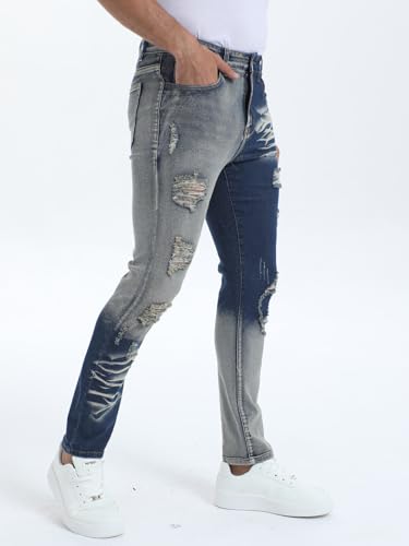 Men's Tapered Leg Slim Fit Jeans Stretch Denim for Everyday Wear2