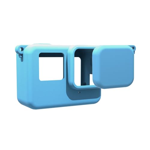 Silicone Protective Case Lens Cap for insta360 ACE Camera Anti-Scratch & Protective Skin Silicone Case Protective Cover Accessories (Blue)