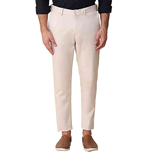 Image of Blackberrys Men's Cotton Blend Regular Casual Trousers