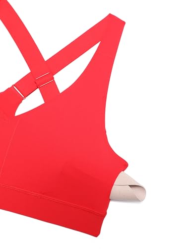 Image of CRZ YOGA Butterbreeze Cross Back Sports Bras | Medium Support, Removable Pads, Training, Fast Dry, Scoop Neck, Cut-Out, Adjustable Wide Straps, for Women