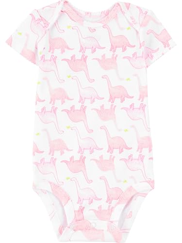 image for Simple Joys by Carter's Baby Girls' Short-Sleeve Bodysuit, Pack of 6, 