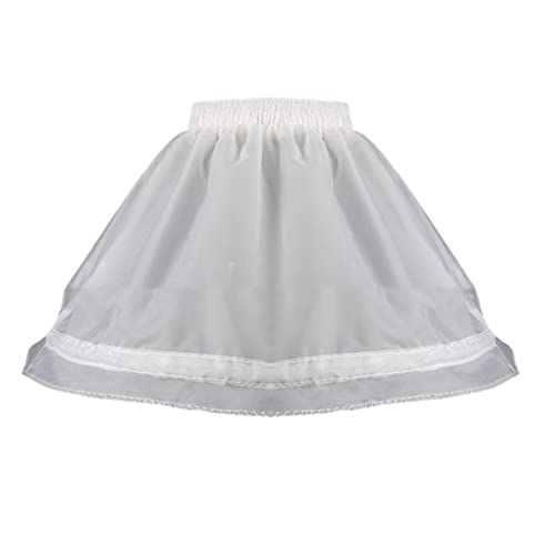 Little Girl Petticoat Underskirt Girl Crinoline Underskirt A-line Petticoat Short Underskirt for Dress with Hoop