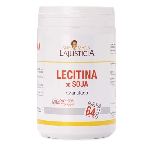 Ana María Lajusticia - Lecitina De Soja – 450 gramos. Reduce El Colesterol En Sangre Y Mejora La Memoria. Envase Para 64 Días De Tratamiento
