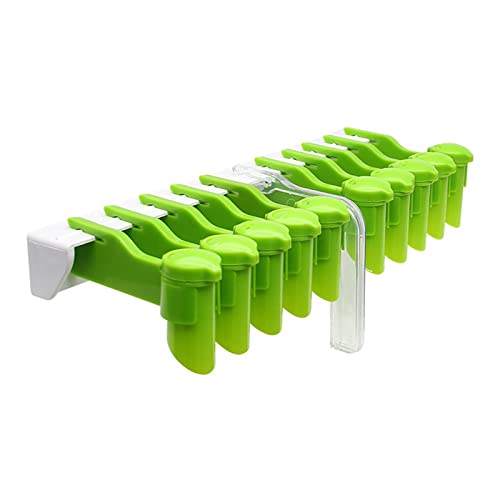 Organizador de estantes de especias, soporte para colgar montado en la pared con adhesivo adhesivo sin taladrar, organizador de bolsas de especias y contenedor de almacenamiento con 10 soportes Cover