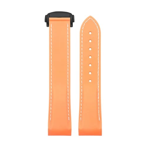 [-ł] Compatible With Omega Compatible With Seamaster 300 PLANET OCEAN CHRONO600 Diving Sport Rubber Watch Replace Bracelet(01