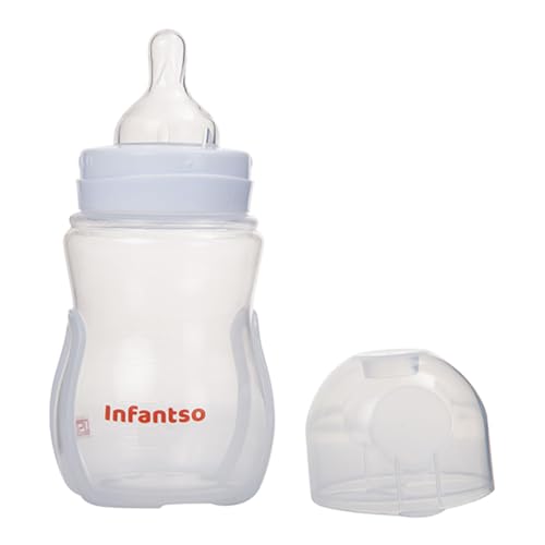 Image of Infantso Manual Breast Pump, 3 Level Suction Adjustment, easy massage cushion & ergonomic handle for easy & painless breast milk expression, 2 Soft Check Valves free, Soft & Gentle, BPA Free
