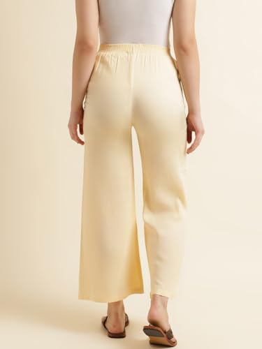 Image of Fabclub Women's Heavy Rayon Solid Plain Palazzo