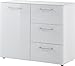 Produktbild Germania Kommode 3766-84 GW-SCALEA in Weiß mit Glasfront und Glasauflage, 97 x 80 x 40 cm (BxHxT)