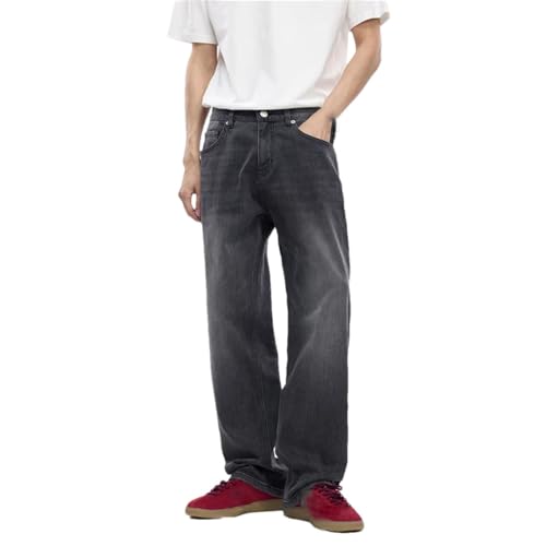 Men's Wide Leg Jeans Stretch Baggy Loose Straight Vintage Denim Pants Large Size Trousers