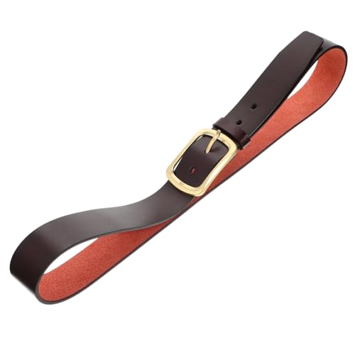 1piece Antique Belt Mens Brown Dress Belt Ratchet Buckle for Men Jeans Pants Casual Men