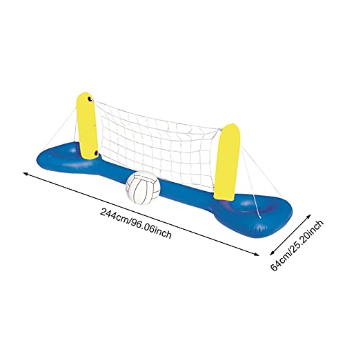 Opblaasbare zwembadvolleybalset, zwevend volleybalnet met 1 bal, zwembad opblaasbaar speelgoed zwembadspel voor kinderen… - Image 7